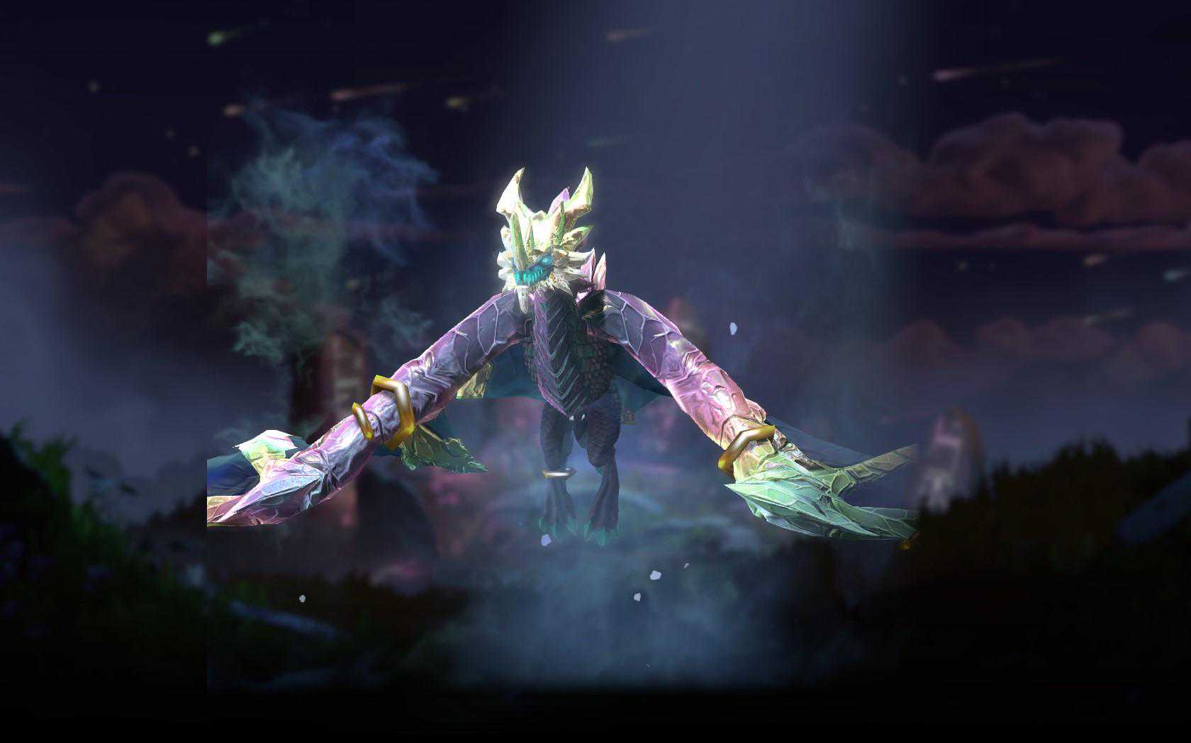 DOTA2天陨旦饰品赏析，极光冰龙和龙族小黑